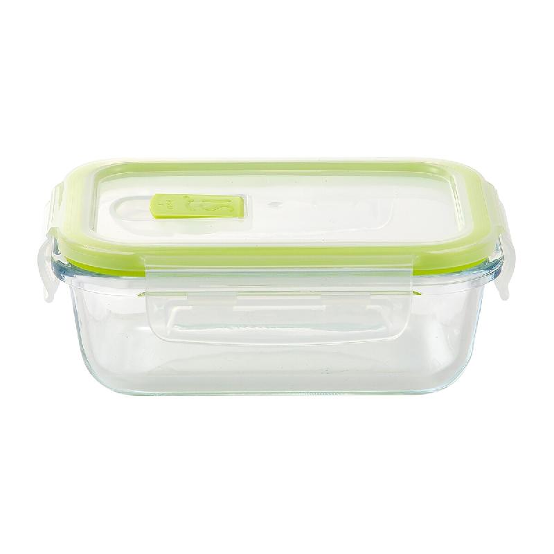 SAN IGNACIO Expert - Récipient hermétique rectangulaire 370 ml en verre borosilicate - transparent verre Q4267_0
