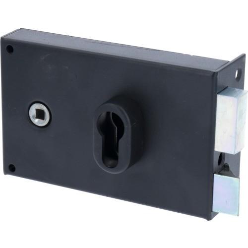 SERRURE EN APPLIQUE HORIZONTALE - POUR PROFIL EUROPÉEN - À FOUILLOT - DROITE - X1 JPM