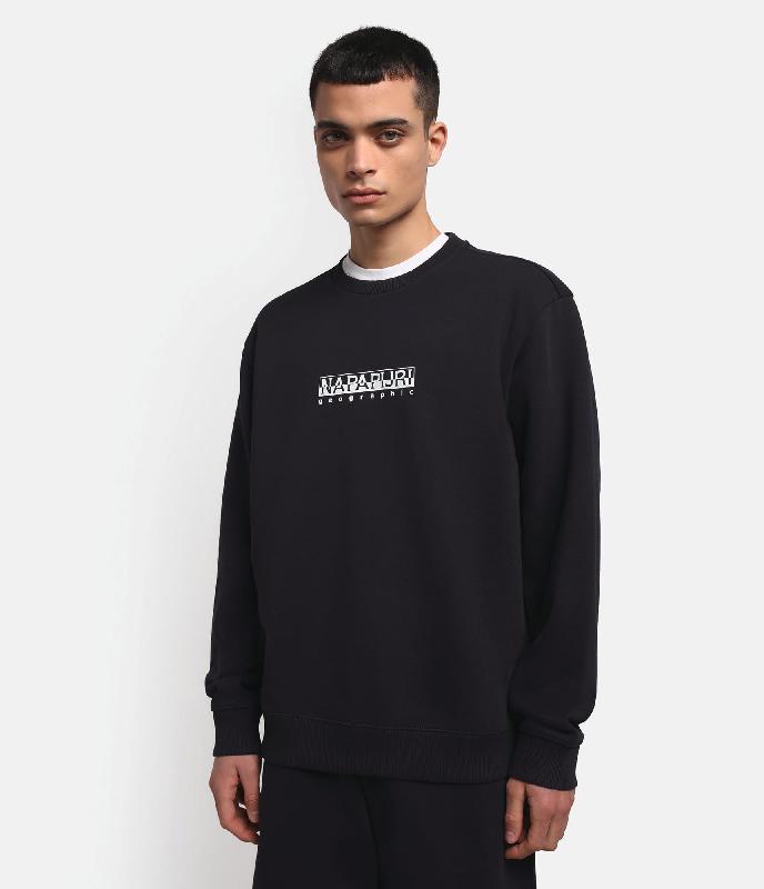 Sweat col rond B-Box - Réf: NP0A4GBF - 90% coton, logo Napapijri, plusieurs tailles et couleurs_0