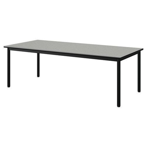 TABLE MALIBU 180X80 T3 4P STRA ISOS GRIS 1400/NOIR NOIR 9005