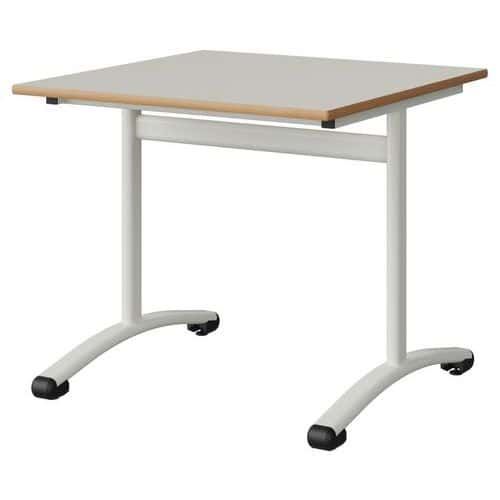 TABLE MALIBU 80X80 T5 DL STRA ALAISÉ BLC SEL W911/BLC 9016