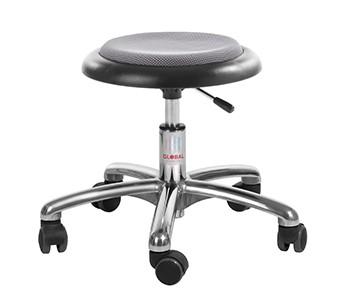Tabouret professionnel petite enfance - Micro Alu - Tissu 3D gris - Léger et confortable_0