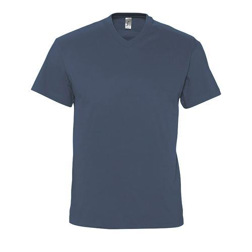 TEE-SHIRT PERSONNALISABLE COL V EN COTON DENIM