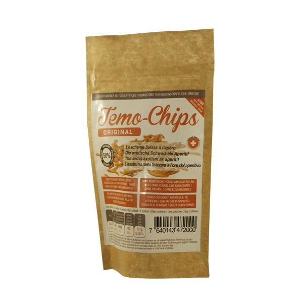 TEMO CHIPS VERS DE FARINE INSECTES COMESTIBLES NATURE INSECTE COMESTIBLE