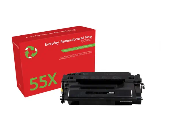 Toner remanufacturé Mono Everyday¢ de Xerox compatible avec HP 55X (CE255X), Grande capacité_0