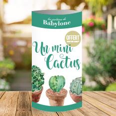 Totem elliptique de comptoir - communication promotionnelle - impression sur carte graphique 400g_0