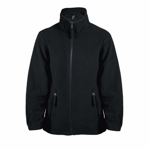 VESTE ENFANT MICROPOLAIRE ZIPPÉE EN POLYESTER NOIR