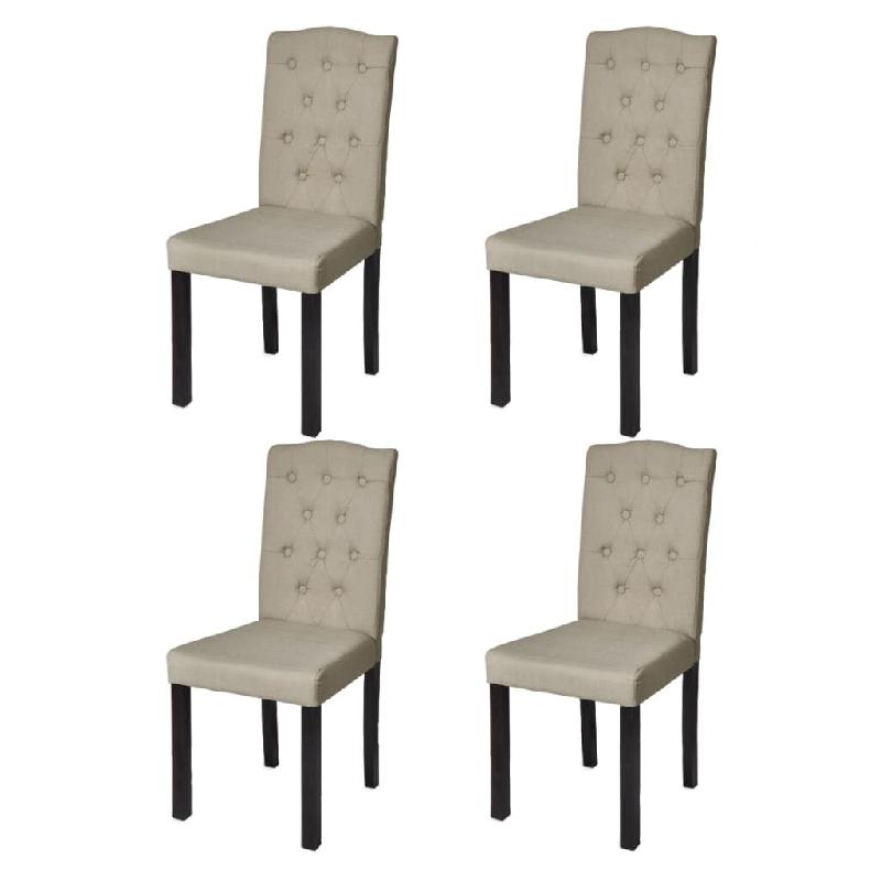 VidaXL Chaises à manger lot de 4 poil de chameau tissu Modèle Riviera Dining Prestige - 240558_0