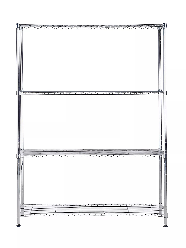 Étagère métal chromé 4 tablettes 120 cm_0