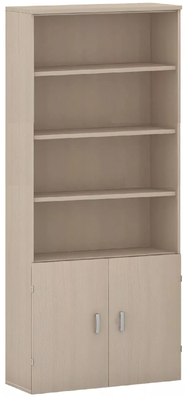Armoire combiné portes battantes en mélaminé avec serrure - 4 étagères - haut. 235 cm (4 largeurs au choix) So Madrid_0
