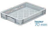 Bac en plastique ajouré - Dim int : 367*268*58 mm- 5,4 litres - gris_0