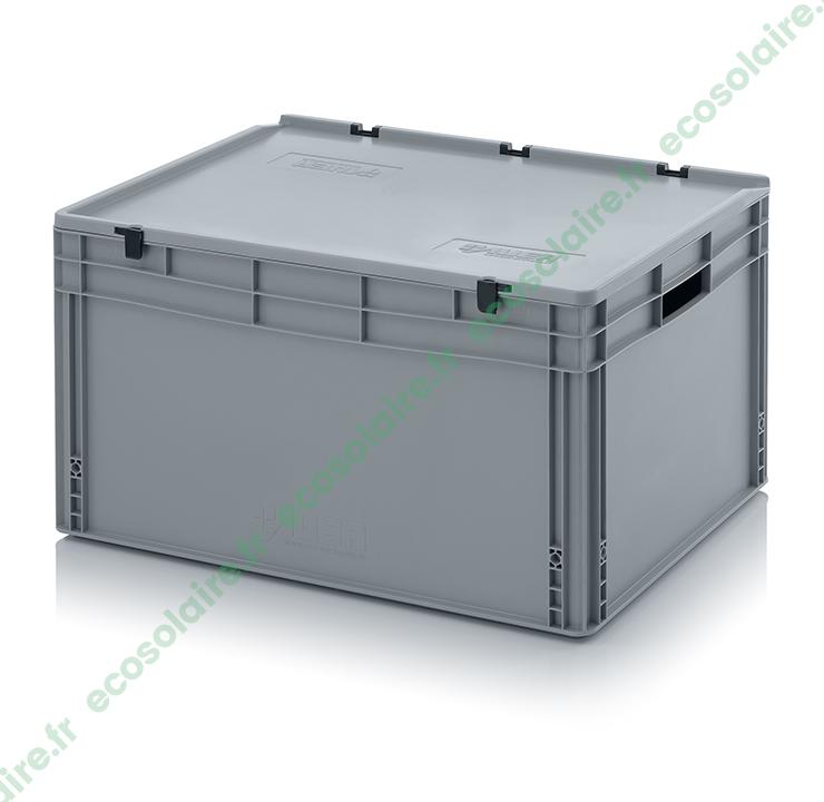Coffre à batterie 800x600x435 mm - Avec aération - En polypropylène résistant à la corrosion des acides, bases et solvants_0