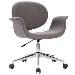 Décoshop26 - Chaise pivotante à manger gris tissu gris DEC025146 - gris 3000255087464_0