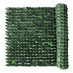 Garden Friend Clôture en pvc H. 100xL. 300 cm avec feuilles de laurier - vert matière synthétique S1098003_0
