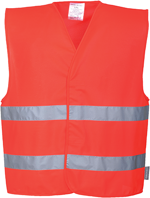 Gilet réfléchissant double bande rouge C474 - XX3X - Certifié CE, norme EN ISO 20471 et RIS-3279-TOM_0
