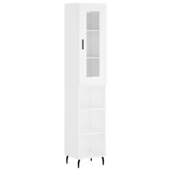 Helloshop26 - Buffet bahut commode armoire meuble de rangement organisateur cuisine salle de séjour salon haut 34,5 x 34 x 180 cm 02_0032339 - 300021_0