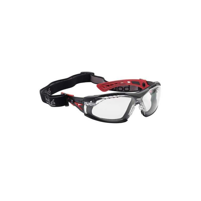 Lunette de chantier RUSH+ - Branche bi-matière noir/rouge - Bollé Safety | RUSHPFSPSI_0