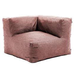 Oviala Business Fauteuil d'angle pour salon modulable terracotta - Oviala - marron polyester 111156_0