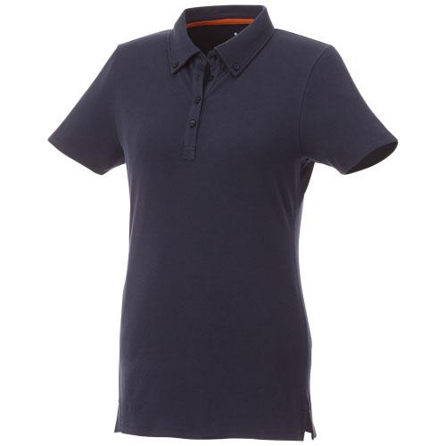 Polo boutonné manches courtes femme Atkinson - tissu extensible 95% coton, 5% élasthanne - 200 g/m²_0