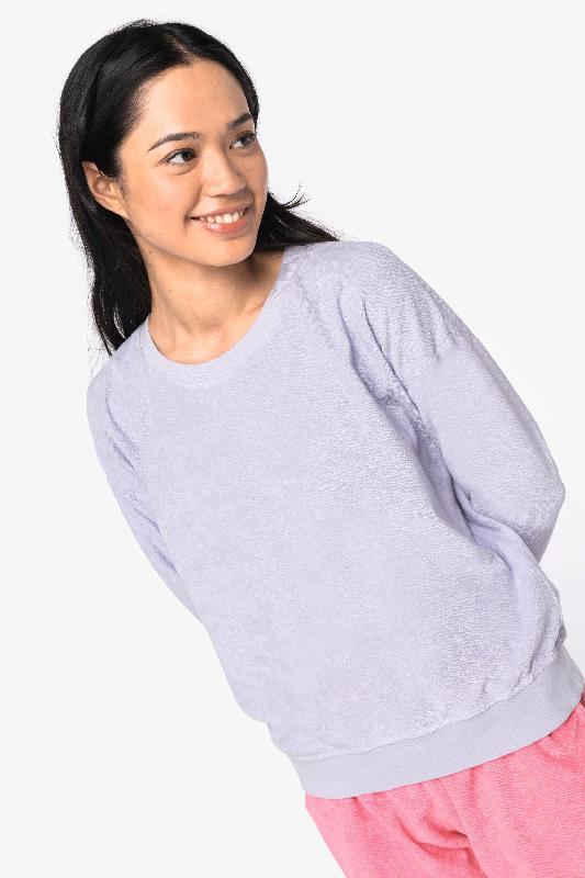 Sweat-shirt écoresponsable en éponge femme - Réf: NS413 - Coton biologique et polyester recyclé - Fabriqué au Portugal_0