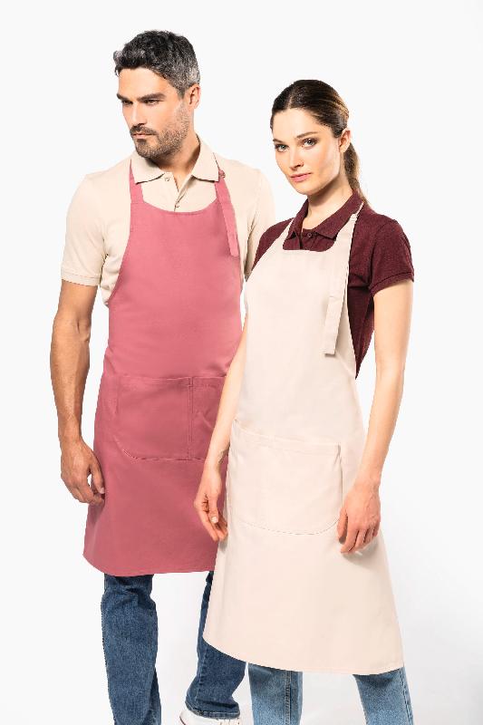 Tablier coton avec poche - Réf: K885 - Kariban - Ajustable avec boucle en métal - Couleurs variées_0