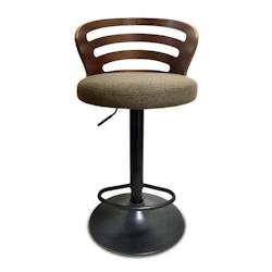 Tabouret de bar Emilio moutarde -  Jaune Autre Tissu Amadeus 45x44 cm - jaune textile 3520071950716_0