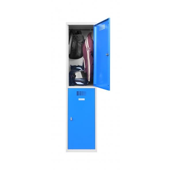 Vestiaire 2 cases superposées - 400 mm - 1 colonne pour 2 personnes - Marque Rolléco_0