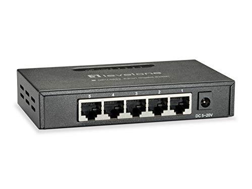 LevelOne - Commutateur réseau 5 ports Gigabit Ethernet RJ45 - Cadres jumbo 9K - Boîtier métal_0