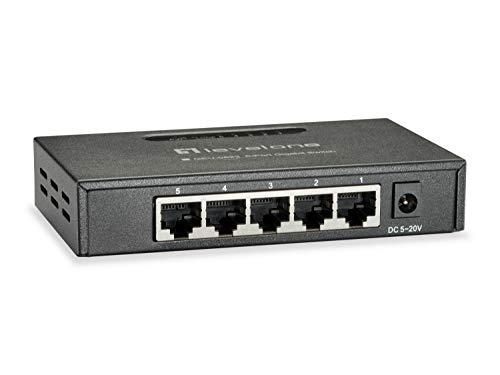 LEVELONE COMMUTATEUR RÉSEAU 5 PORTS GIGABIT ETHERNET 9K MÉTAL RJ45 GEU_0