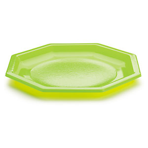 50 ASSIETTES OCTOGONALES DIAM. 185MM COULEUR VERT ANIS