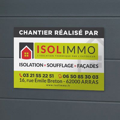 Panneau de chantier Akylux - PVC alvéolaire rigide - format 60x80 cm - impression quadri recto - avec ou sans vernis anti U.V._0