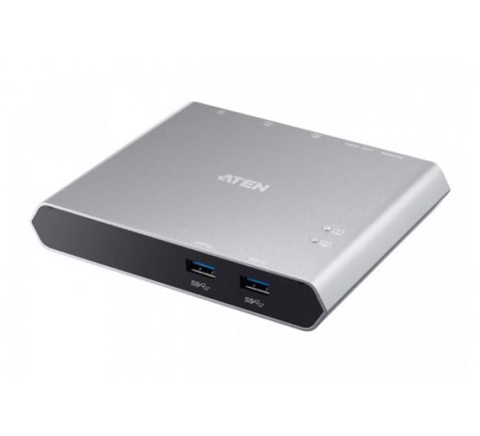 Aten US3310 - Switch KVM USB-C 2 entrées vers USB 3.0 + écran HDMI - Résolution 4K et alimentation jusqu'à 85W_0