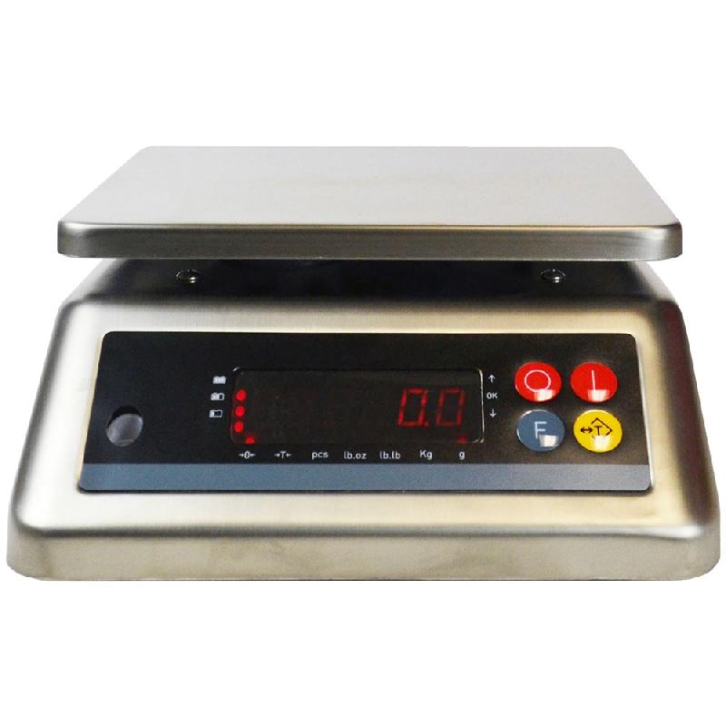 Balance commerciale avec double afficheur - 15 kg x 1 g - plateau inox 225 x 185 mm - fonctions tare et remise à 0_0