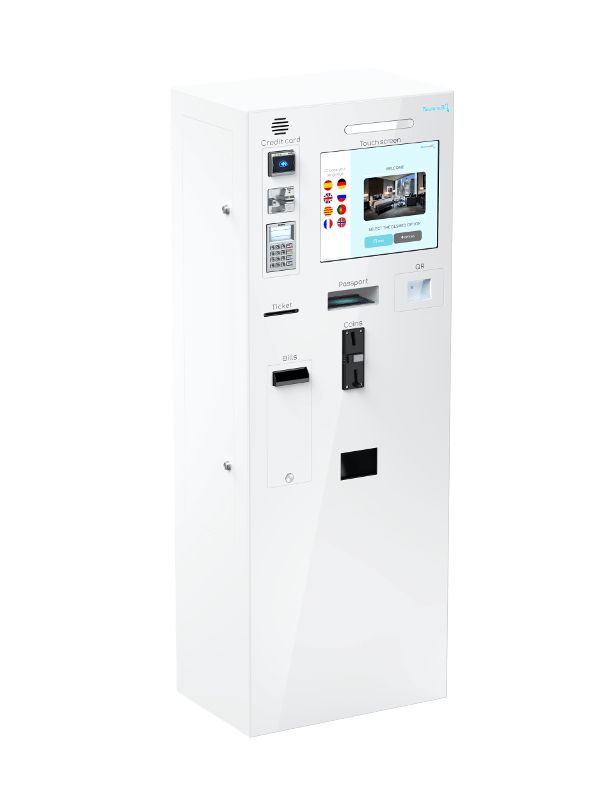Borne d'enregistrement Roommatik L-200 - écran tactile 17'' - contrôle d'accès et paiement intégré_0
