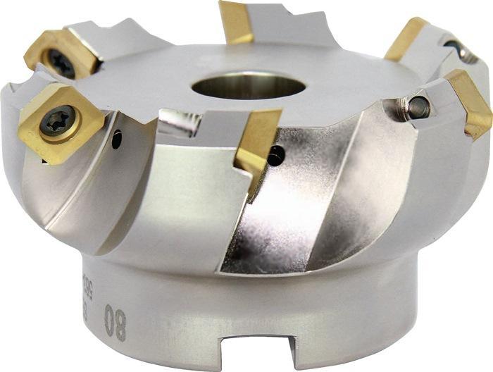 Fraise à surfacer PROMAT - Diamètre nominal 63 mm - Nickelé avec refroidissement intérieur - 5 lames SE.. 1204 AF_0