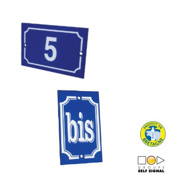 Numéros de maison plats - Aluminium - Angles droits - 1 à 4 chiffres - Thermolaqué RAL 1015 ou 5002_0