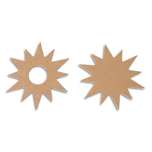 SACHET DE 5 BOUGEOIRS ETOILE EN MEDIUM A MONTER O COLOR - TAILLE 14CM