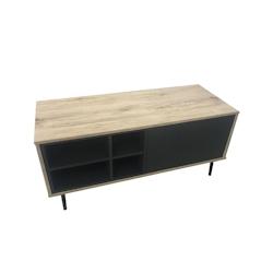 SIT Möbel Buffet SIT Möbel, MDF avec film décoratif lisse | L 97,5 x P 39 x H 45 cm | Anthracite foncé | Naturel - multicolore multi-matériau 11776-95_0