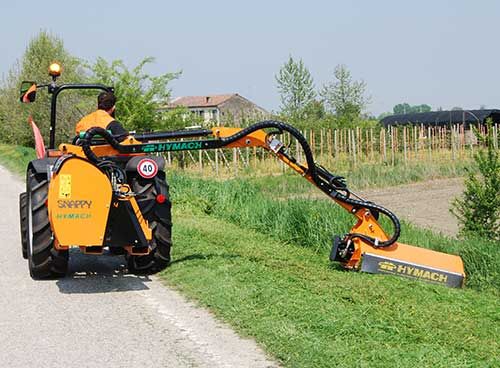 Snappy broyeur d'accotement - Hymach - 3,6 m - Débroussailleuse à bras oléohydraulique_0