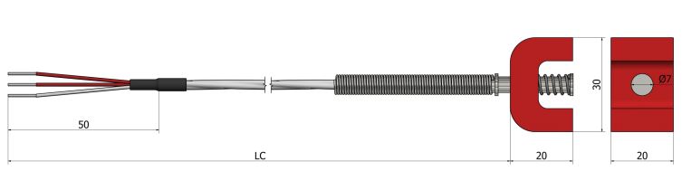 Sonde de résistivité - Sonde à résistance de surface Aimant avec ressort - PS60_0