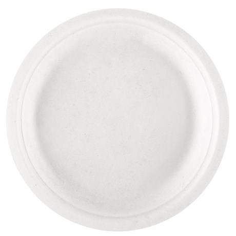 ASSIETTE BIONIC D.18X1.8 CM CELLULOSE BLANC (VENDU PAR 1000)