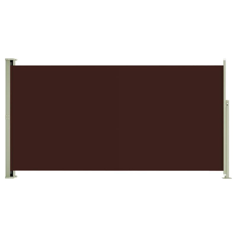 AUVENT PARAVENT STORE BRISE-VUE LATÉRAL RÉTRACTABLE DE PATIO JARDIN TERRASSE BALCON PROTECTION VISUELLE ÉCRAN 160 X 300 CM MARRON 02_0007284_0