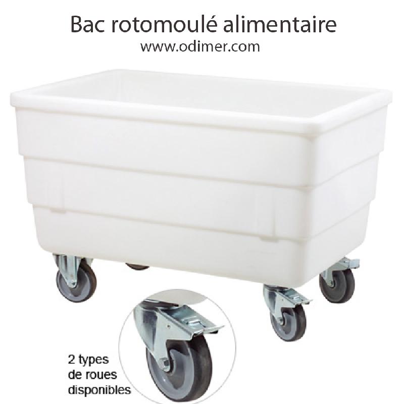 Bac alimentaire sur roulettes