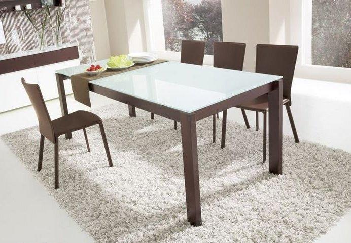 Calligaris Table Repas Extensible Baron 130x85 Pietement Wenge