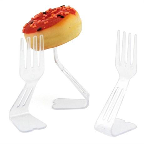 FORK STANDS 2.2X3X7 CM PS TRANSPARENT (VENDU PAR 1152)