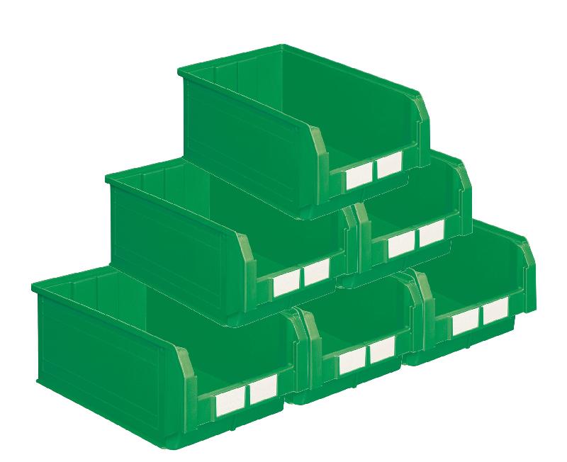 Lot de 10 bacs à bec plastique 28l vert_0