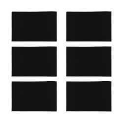 Novastyl - Lot 6 Sets De Table Ica 43x30cm En Plastique Effet Cuir Tresse Noir - 3256391045336_0