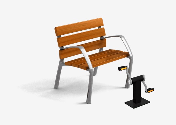 Parcours sportif - Pédales et chaise JGA11 - Idéal pour usage extérieur et espaces publics_0