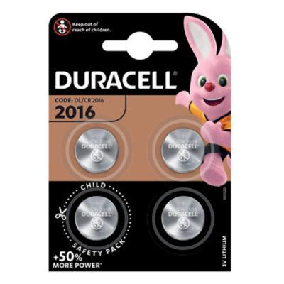 Piles Boutons Duracell Lithium DL / CR 2016, lot de 4_0