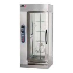 Romux® Rôtissoire Professionnelle Électrique Verticale pour 12-24 Poulets 67x55 cm en Acier Inoxydable avec 1 Broche | Température 300°C - 7500 W_0